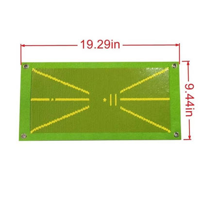Golf training mat for swing path and impact detection