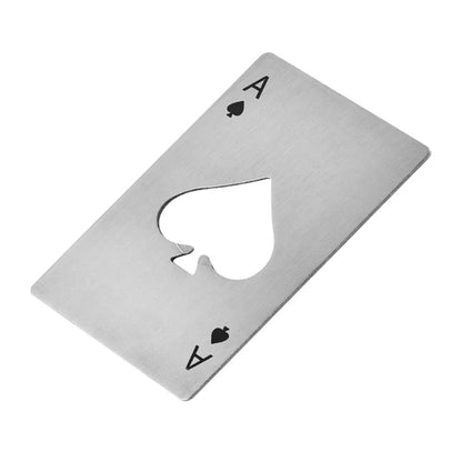 Skanto | Creative Poker Bottle Opener: Stainless Steel Credit Card Size - Bar & Restaurant Beer Tool Gift