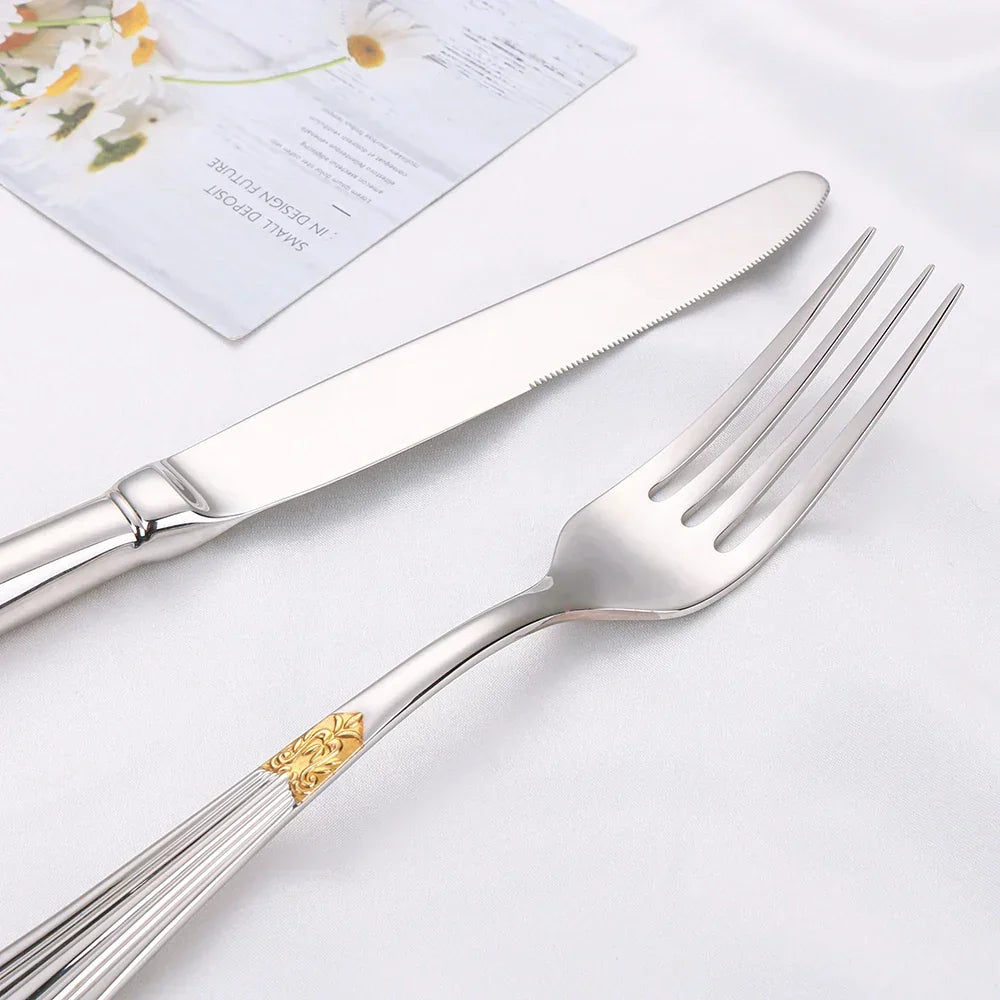 Skanto | Elegant Gold Design Cutlery Set