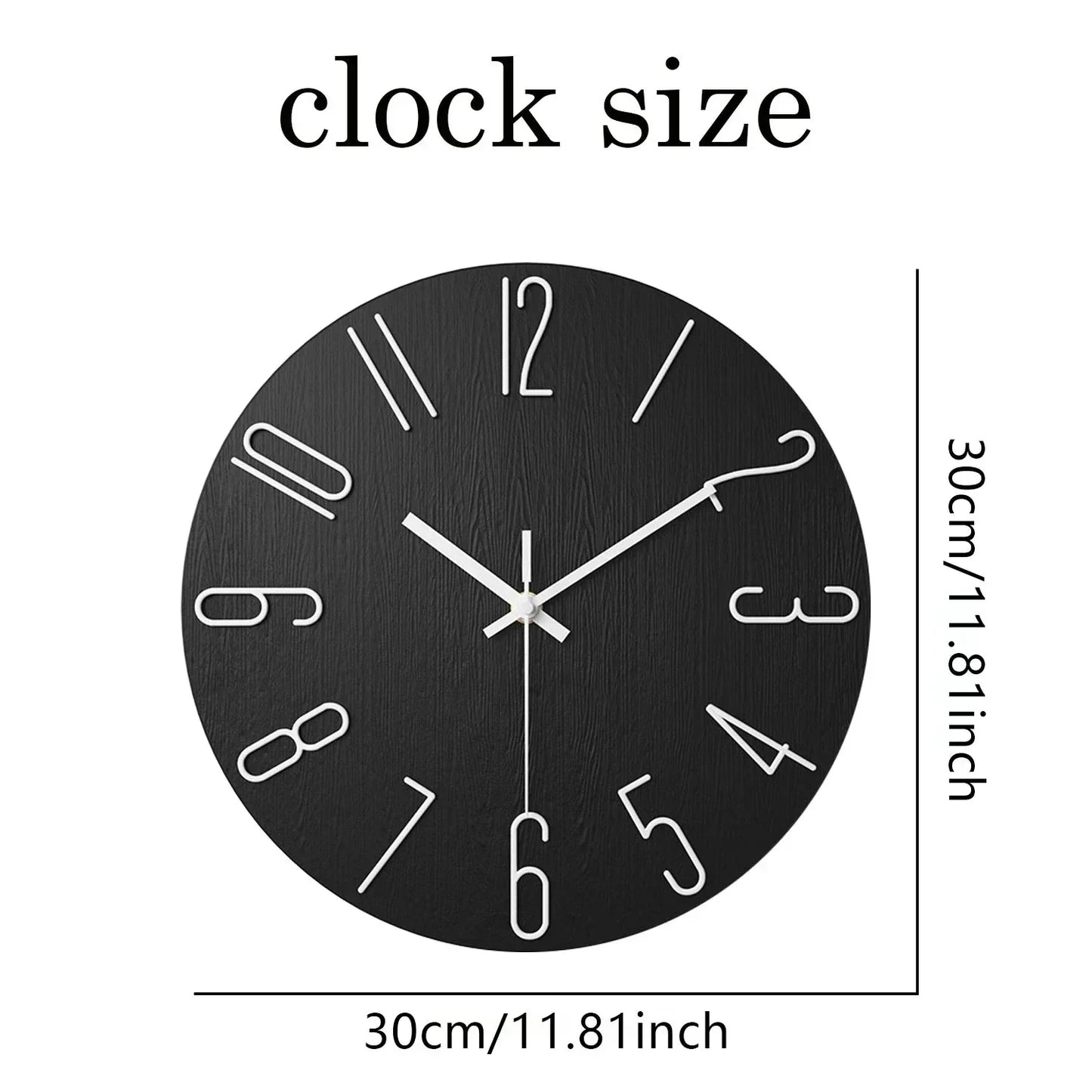 Scandinavian Style Wooden Wall Clock