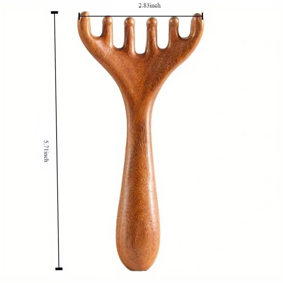 BowLift | Sandalwood Antler-Shaped Gua Sha Scalp Massager