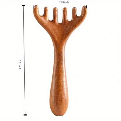 BowLift | Sandalwood Antler-Shaped Gua Sha Scalp Massager