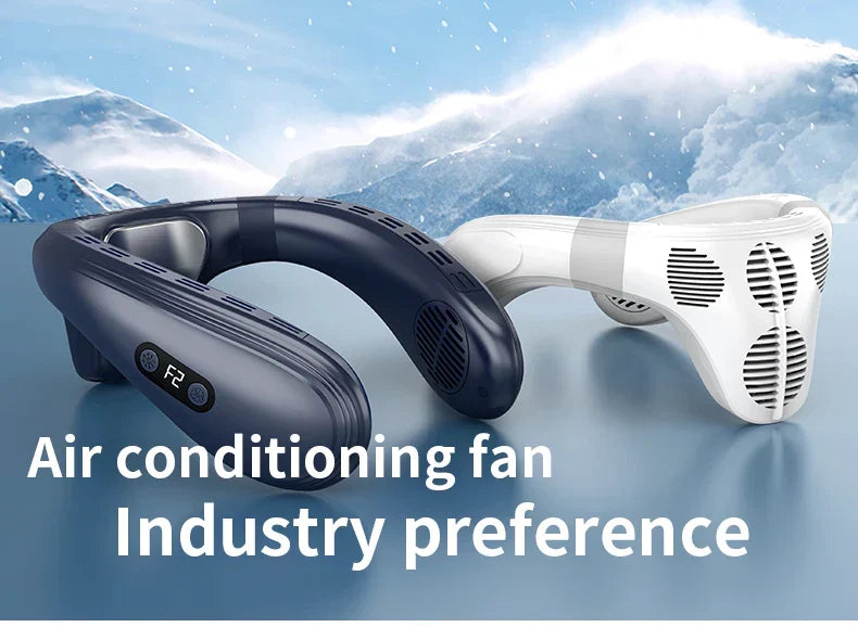 Portable Neck Fan 5200mAh – Rechargeable Portable Semiconductor Cooling Fan, Personal Portable Neck Air Conditioner | Karnz
