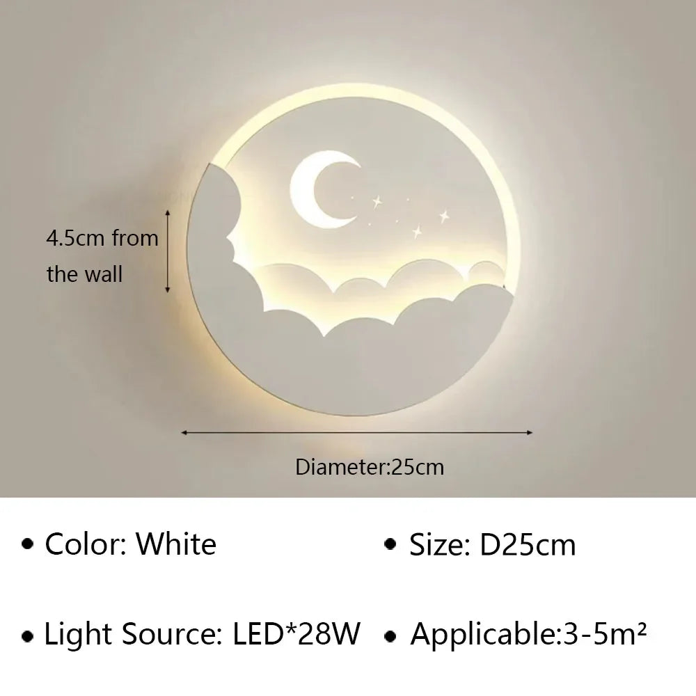Skanto | Magical LED Wall Lamp – Moon & Stars Night Light