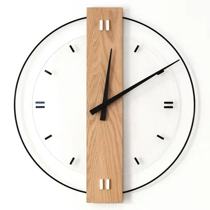 BowLift | SilentOak – Minimalist Wooden Wall Clock with Silent Movement