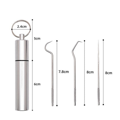 BowLift | Minty Portable Metal Toothpick Cleaner Set