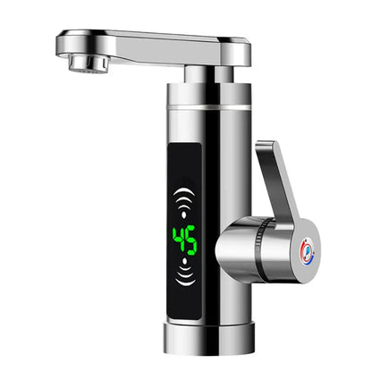 Skanto | ThermoFlow 3000W Instant Hot Water Kitchen Faucet with 360° Rotating Spout – Stainless Steel & Energy Efficient