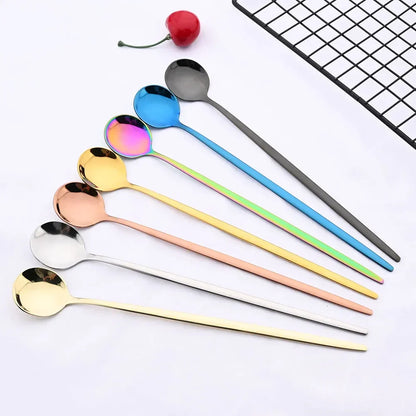 Skanto | Golden 6-Piece Long Handle Spoon Set