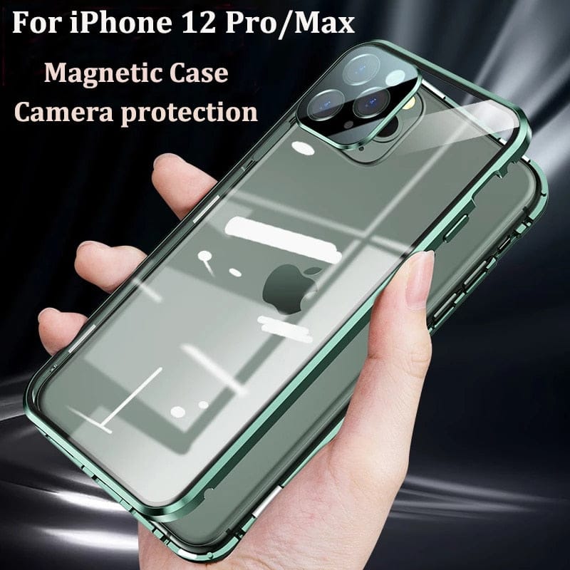 Metal casing with lens protection