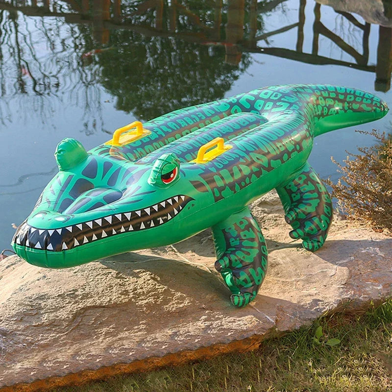 Skanto | Floatoro Inflatable Crocodile Swimming Toy for Kids & Adults | Pool Toy for Beach, Pool & Summer Party | Durable PVC Water Mattress