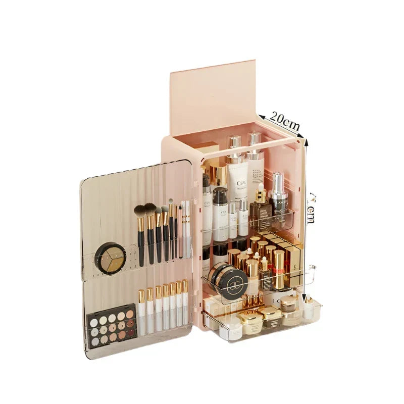 Skanto | Luxo Luxury Makeup Storage Box – Dustproof Cosmetic Organizer with Magnetic Door