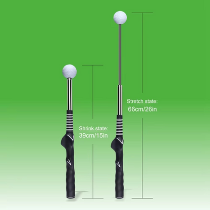 Golf swing trainer with click feedback for grip strength and swing correction