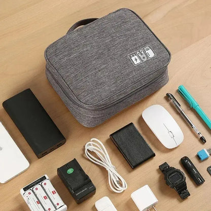 BowLift | ORGAZIP Tech Organizer | Large Cable Bag for Travel | Waterproof & Multifunctional | For Power Banks, Cables & Accessories