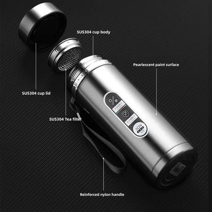 Skanto | TempraBottle – Smart Thermos Bottle with LED Temperature Display (800ml–1L)