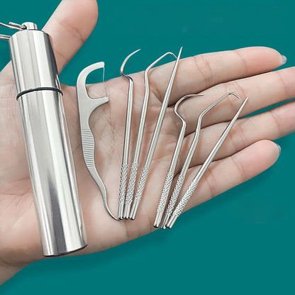BowLift | Minty Portable Metal Toothpick Cleaner Set