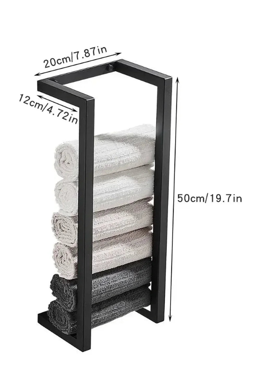 Skanto | Slim Black Bathroom Shelf