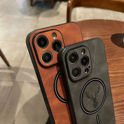 Skanto | Deer Leather iPhone Case MagSafe Wireless Charging