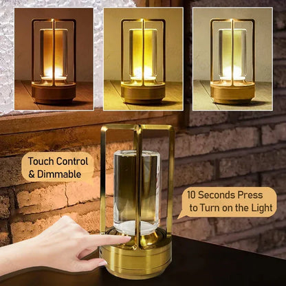 Skanto | Warm LED Wireless Table Lamp – Battery-Powered Nordic Design - LED with Touch Control, Suitable for Bedroom, Home, Outdoor - Ideal Night Light