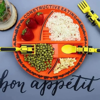 Skanto | Constructofork Bulldozer Kids' Cutlery Set