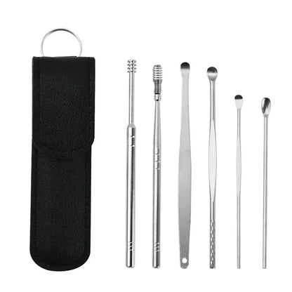 BowLift | Stainless Steel Ear Wax Remover 6Pcs Cleaner Tool Set