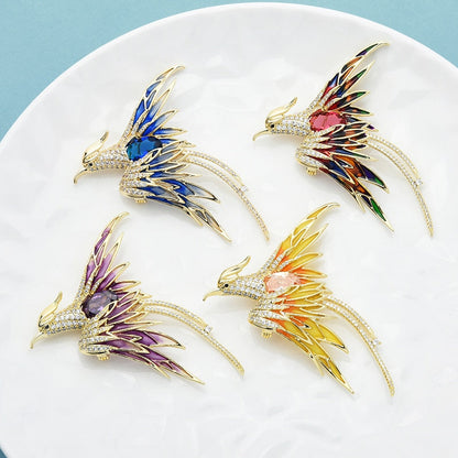 Skanto | Colorful Flying Bird Brooches