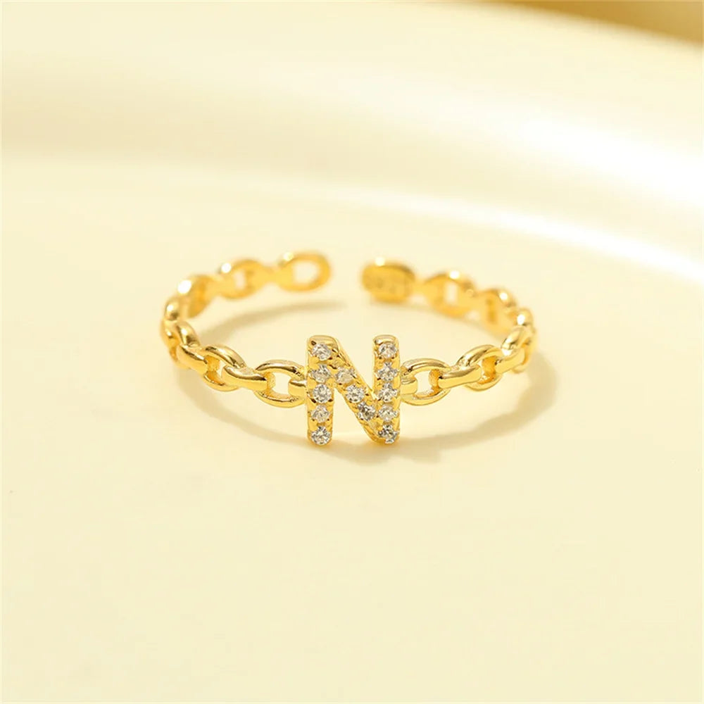 BowLift | Dainty Diamond Letter Initial Ring