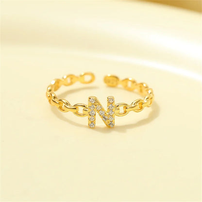 BowLift | Dainty Diamond Letter Initial Ring