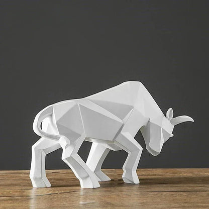 BowLift | ToroArte Bull Sculpture | Nordic Design | Resin Figure Modern | 35 cm / 26 cm