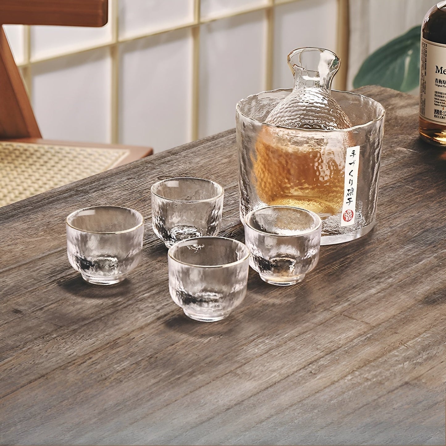 Japanese Glass Set - Elegant Sake & Whisky Set | Perfect for Bar & Home | Karnz