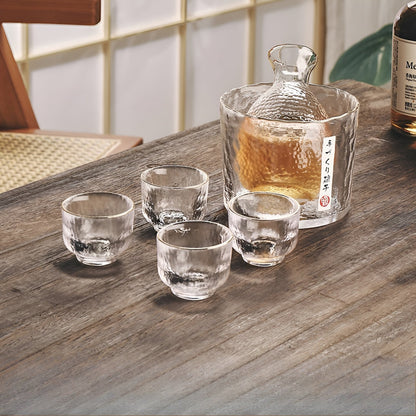 Japanese Glass Set - Elegant Sake & Whisky Set | Perfect for Bar & Home | Karnz