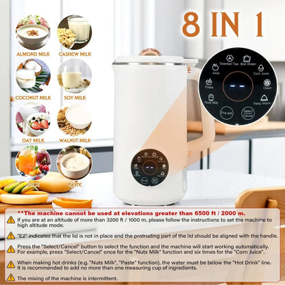 Skanto | NutriBlend 8-in-1 Plant-Based Milk Maker (1000ml) – Almond, Oat, Soy & More
