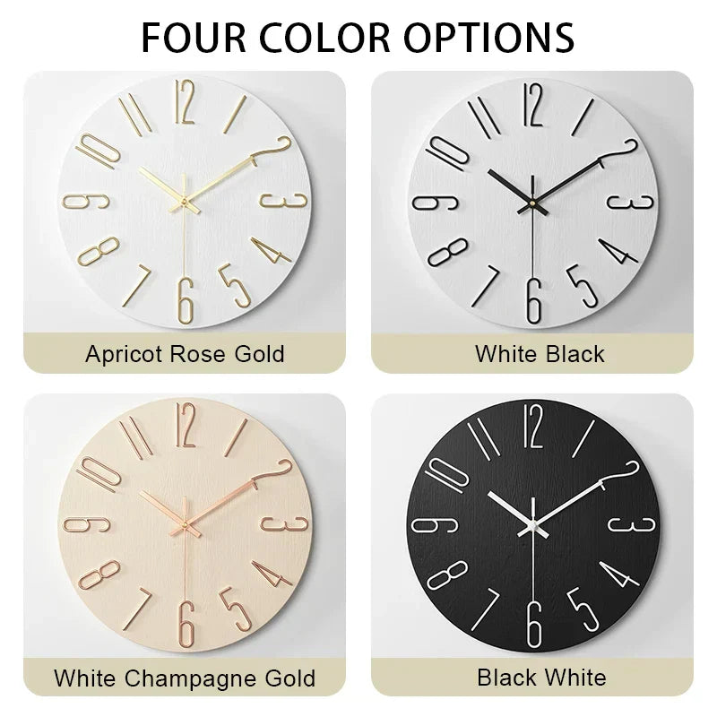 Scandinavian Style Wooden Wall Clock