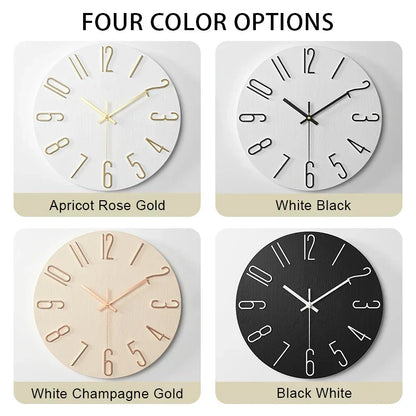 Scandinavian Style Wooden Wall Clock