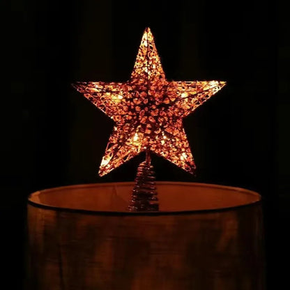 Skanto | TwinkleGlow - LED Star Tree Topper with Warm Light and Easy Assembly