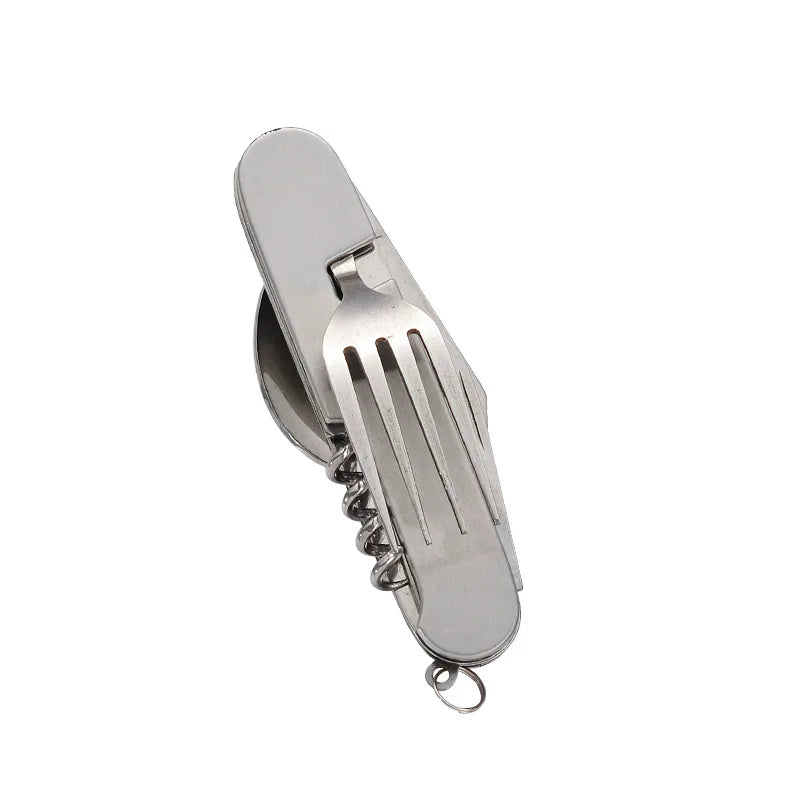 BowLift | OutdoGear 4-in-1 Folding Cutlery | Compact & Multifunctional | Stainless Steel