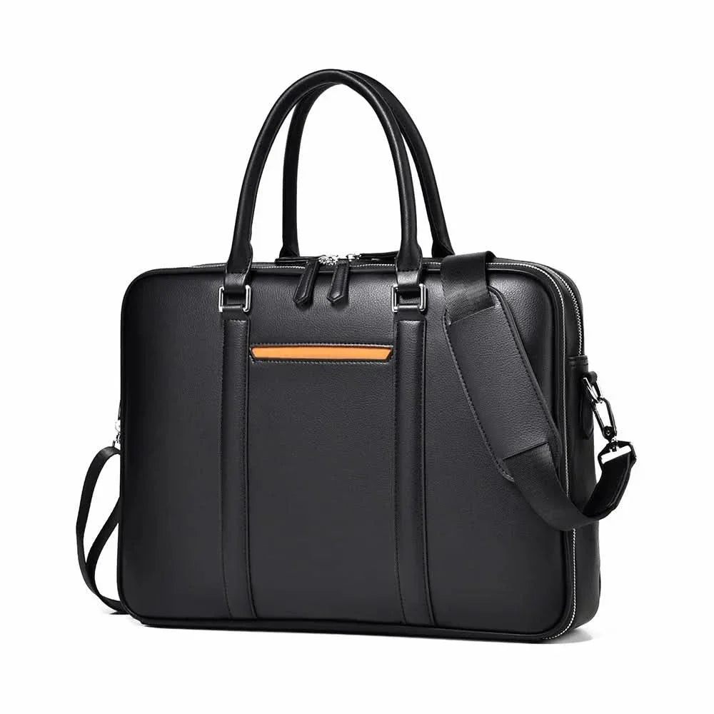 BowLift | Manhattan Leather Business Laptop Briefcase Crossbody Handbag