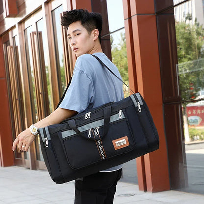 BowLift | Travinero Foldable Travel Bag Men | Large Capacity | Waterproof Shoulder Bag for Business Trips & Short Trips | Sports & Leisure Bag
