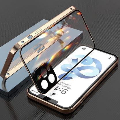 Metal casing with lens protection