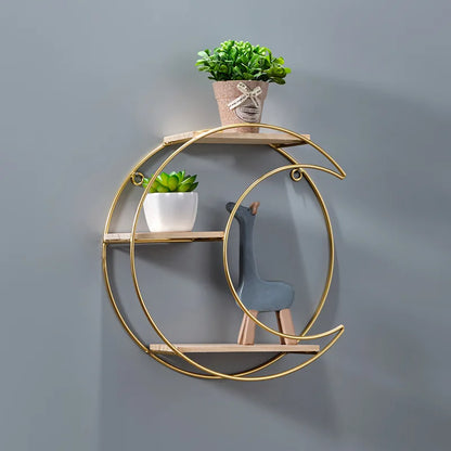 BowLift | NordicWave Double Circle Wall Shelf – Scandinavian Floating Shelf for Home Décor & Storage