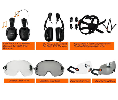 BowLift | CE ABS Safety Helmet with Goggles & Visor – SafeGuard