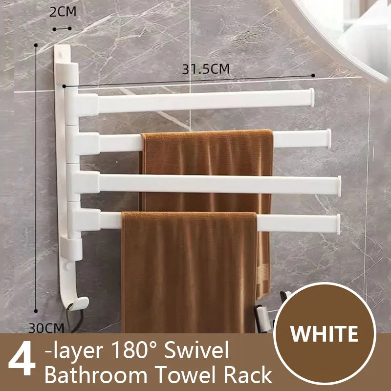 Skanto | Rotbart Towel Bar Rotbart Towel Rack Space Aluminum 1/2/3/4/5-Bar Towel Holder Kitchen Shelf Kitchen Hanging Shelf Wall Mounted