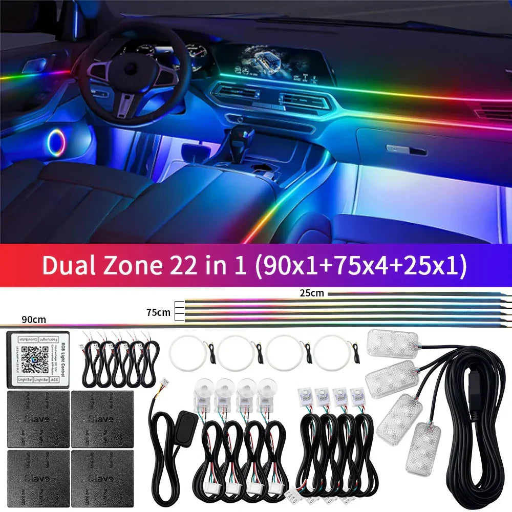 Skanto | Bluetooth RGB Symphony Car Ambient Light Kit