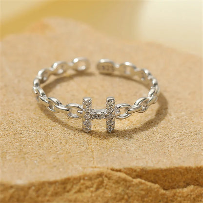 BowLift | Dainty Diamond Letter Initial Ring