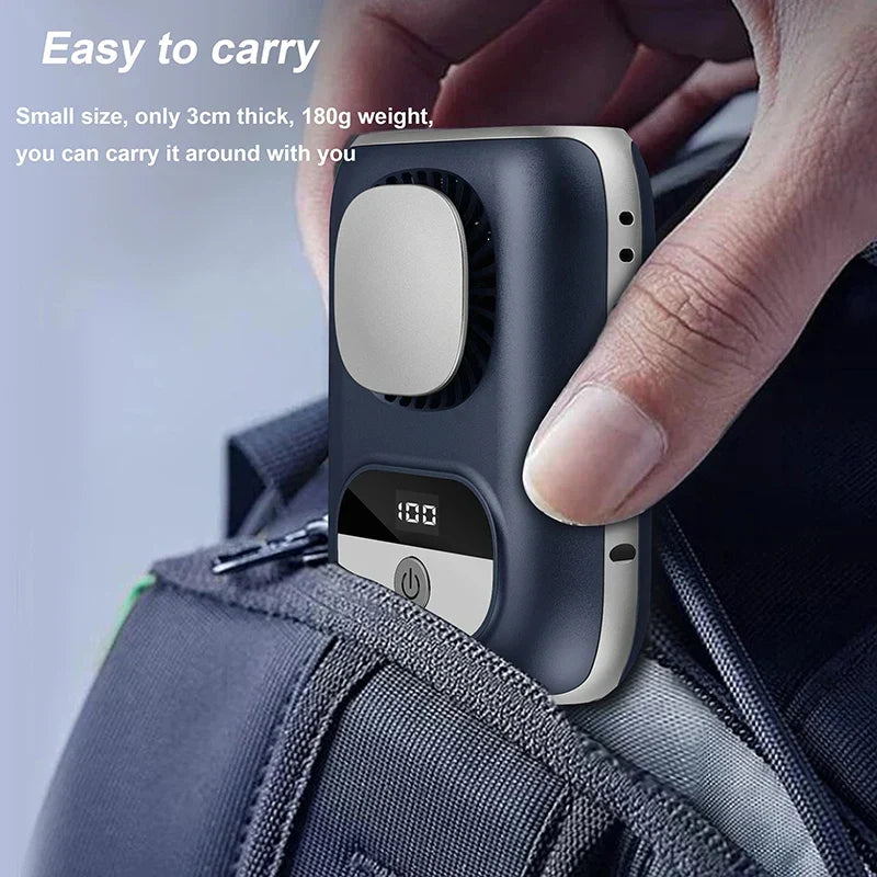 BowLift | CoolBelt Mini Hip Fan | Portable & Bladeless | LED Display & 12 hrs Runtime | Rechargeable via USB-C