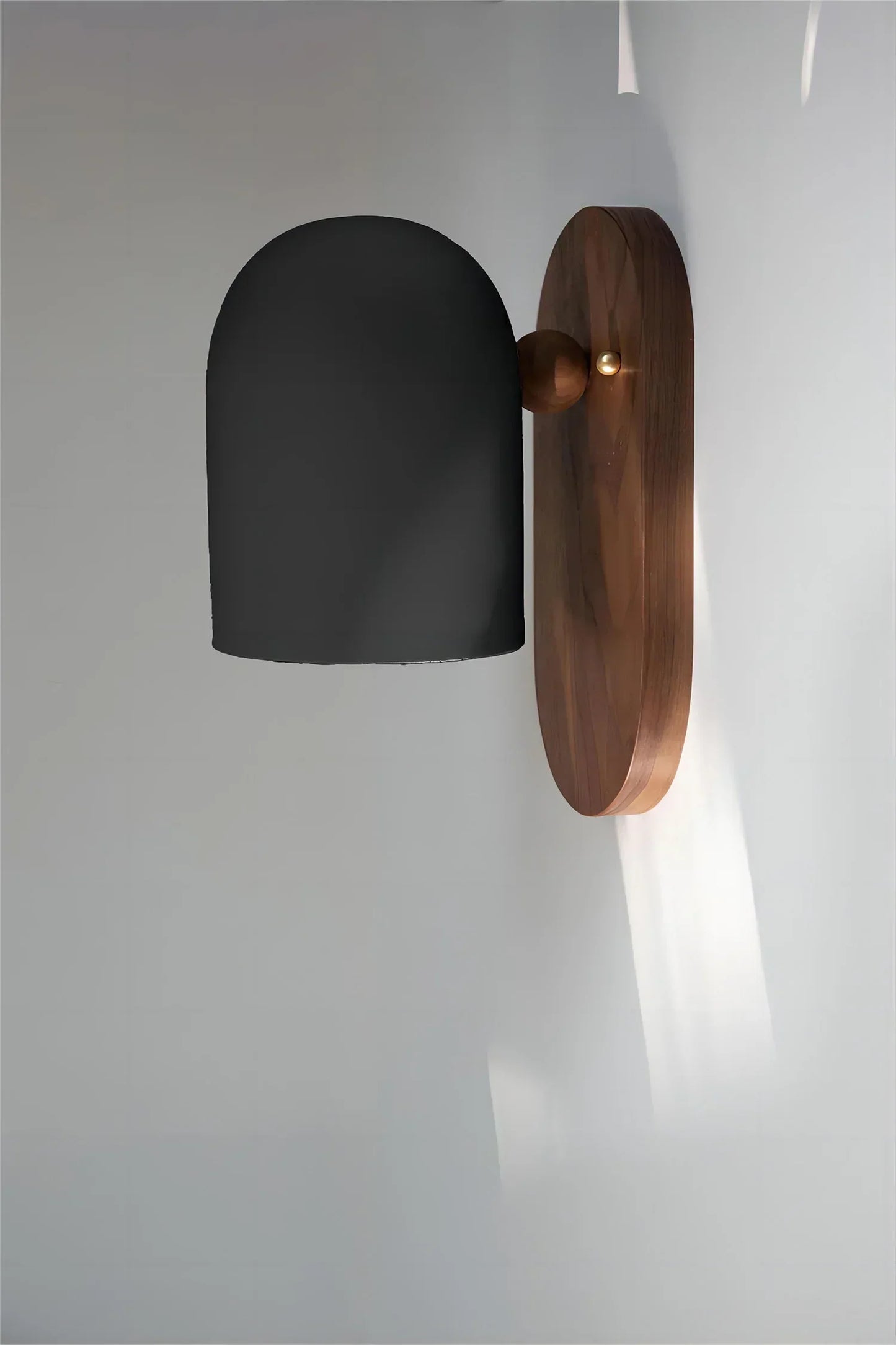 BowLift | TimberSoul – Wabi-Sabi Walnut Wall Lamp for Natural Ambience