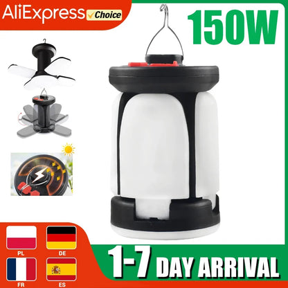 BowLift | LUMALITE Solar Camping Lamp | USB & Solar Charging | 6 Light Modes | Foldable & Power Bank – 1000 Lumen