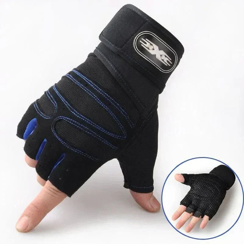 Shock-resistant training gloves with wrist support | For strength training, fitness, and cycling