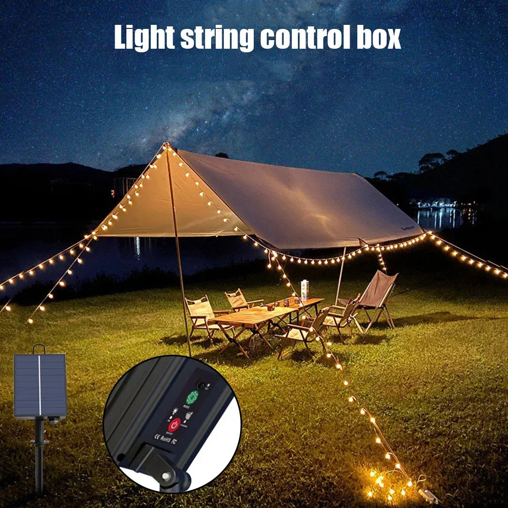 BowLift | Solar control box LumiBox SolarControl | With remote control & 8 lighting modes | For LED string lights | Indoor & outdoor use