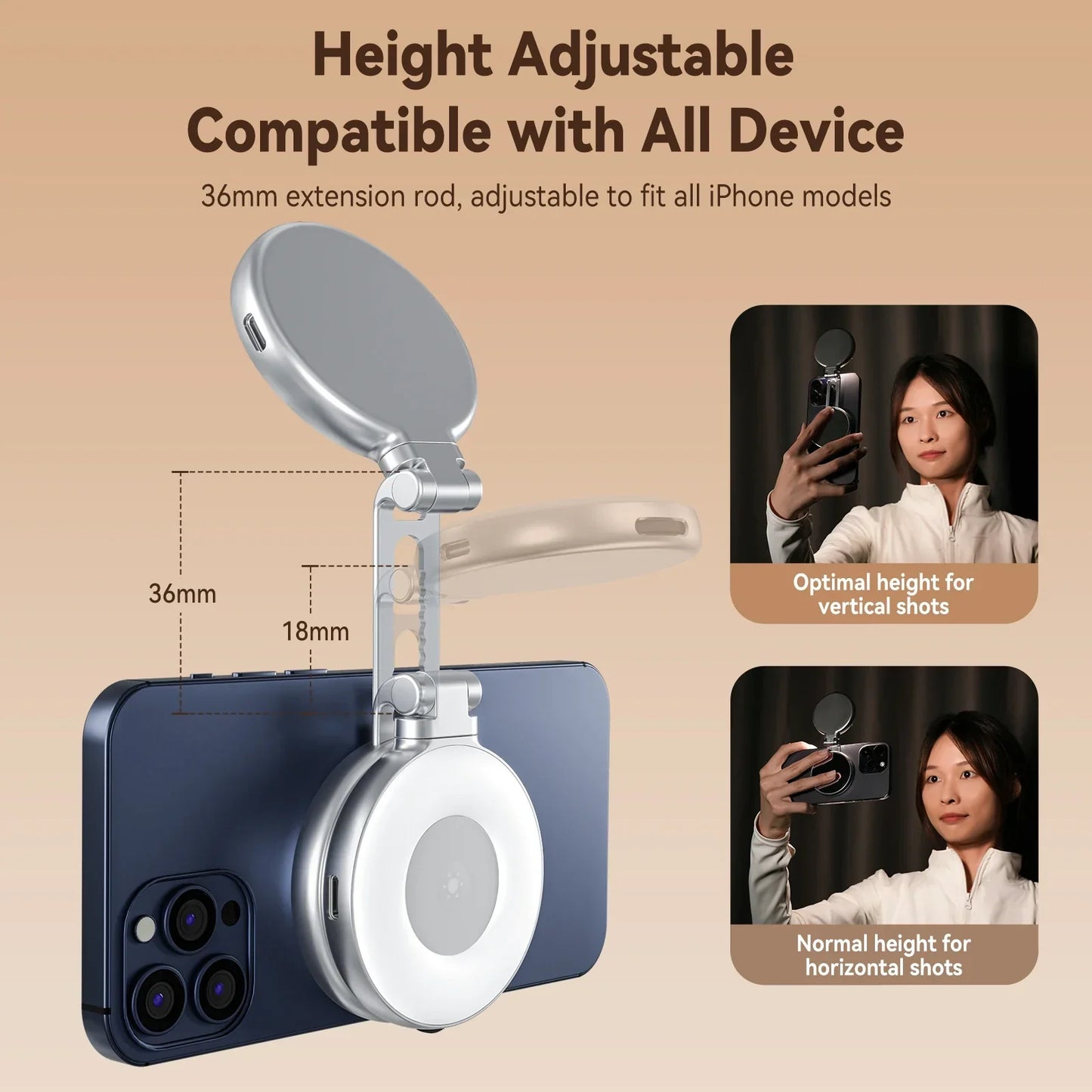 BowLift | Magsafe Adjustable Selfie Fill Light