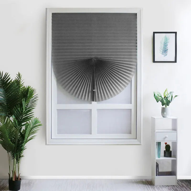 Skanto | Self-Adhesive Blackout Blind – Fleece Fabric Roller Blind for Partial Blackout in Living Room, Bedroom, and Bathroom